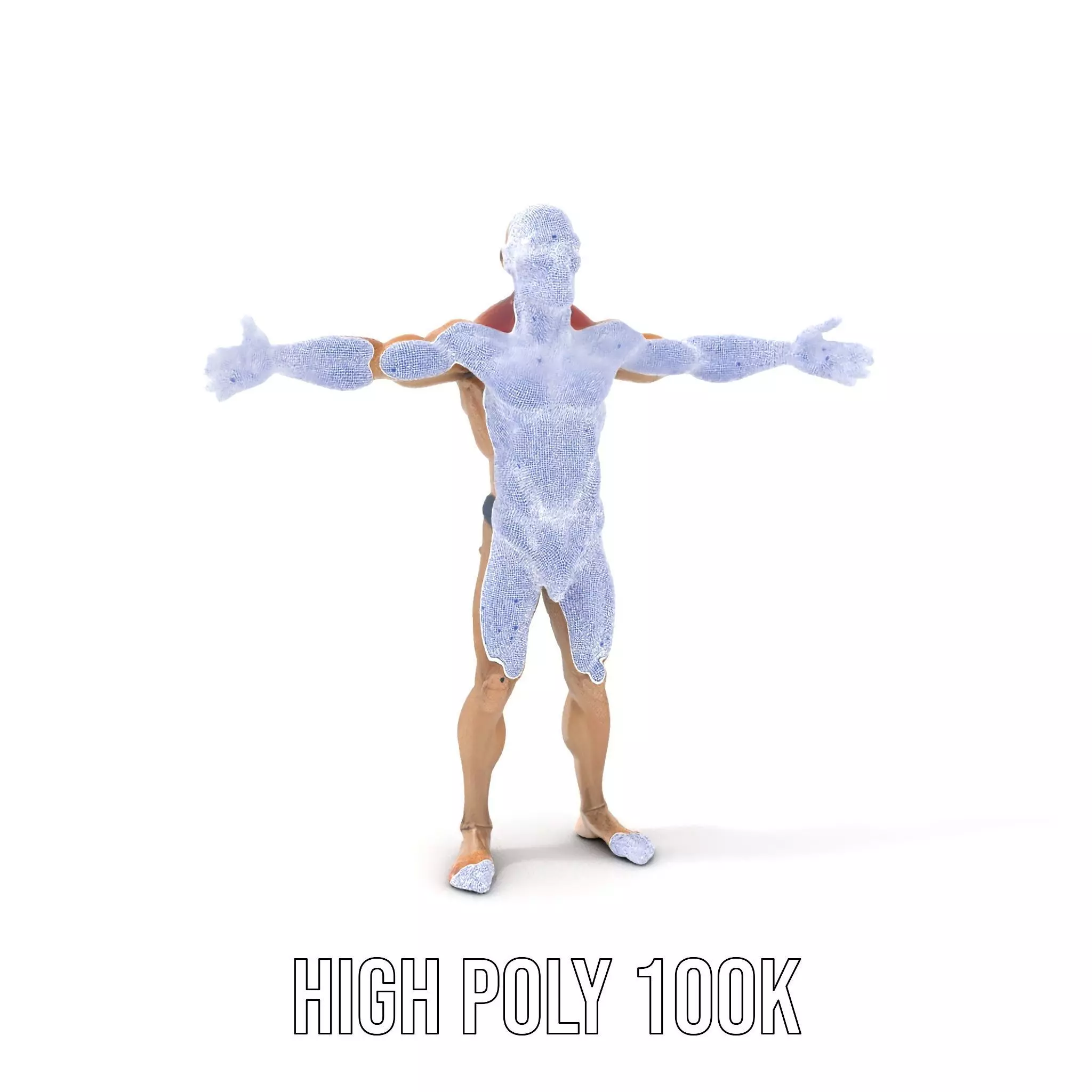 Muscular Zombie Character Model Pack Low-poly 3D model_5