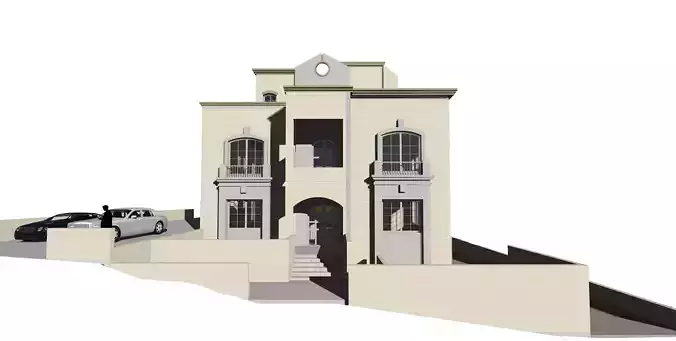 Villa design exterior 3D model