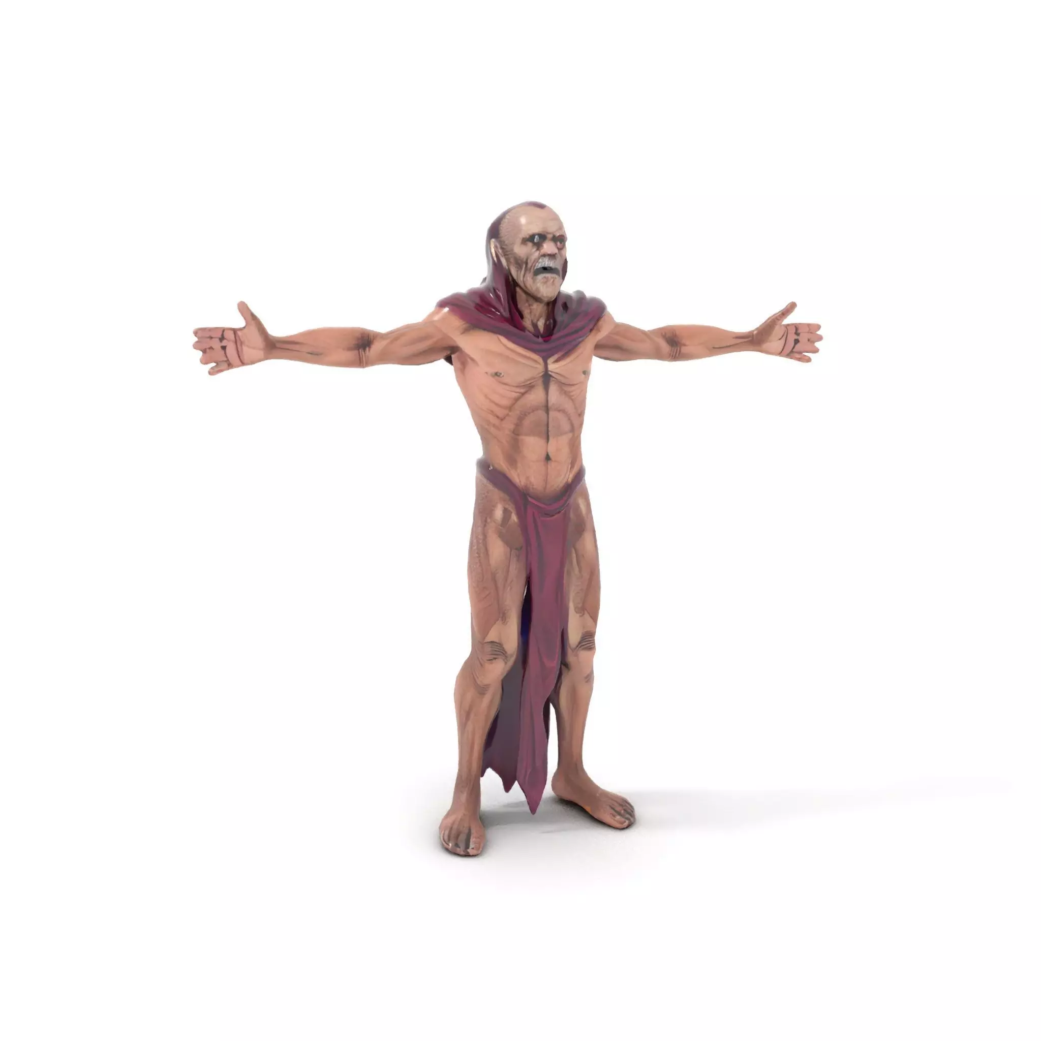 Ancient Undead Warrior Model Pack Low-poly 3D model_16
