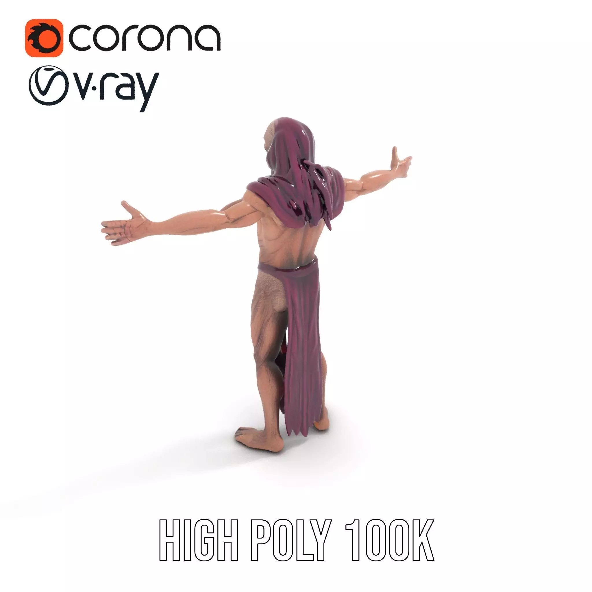 Ancient Undead Warrior Model Pack Low-poly 3D model_13