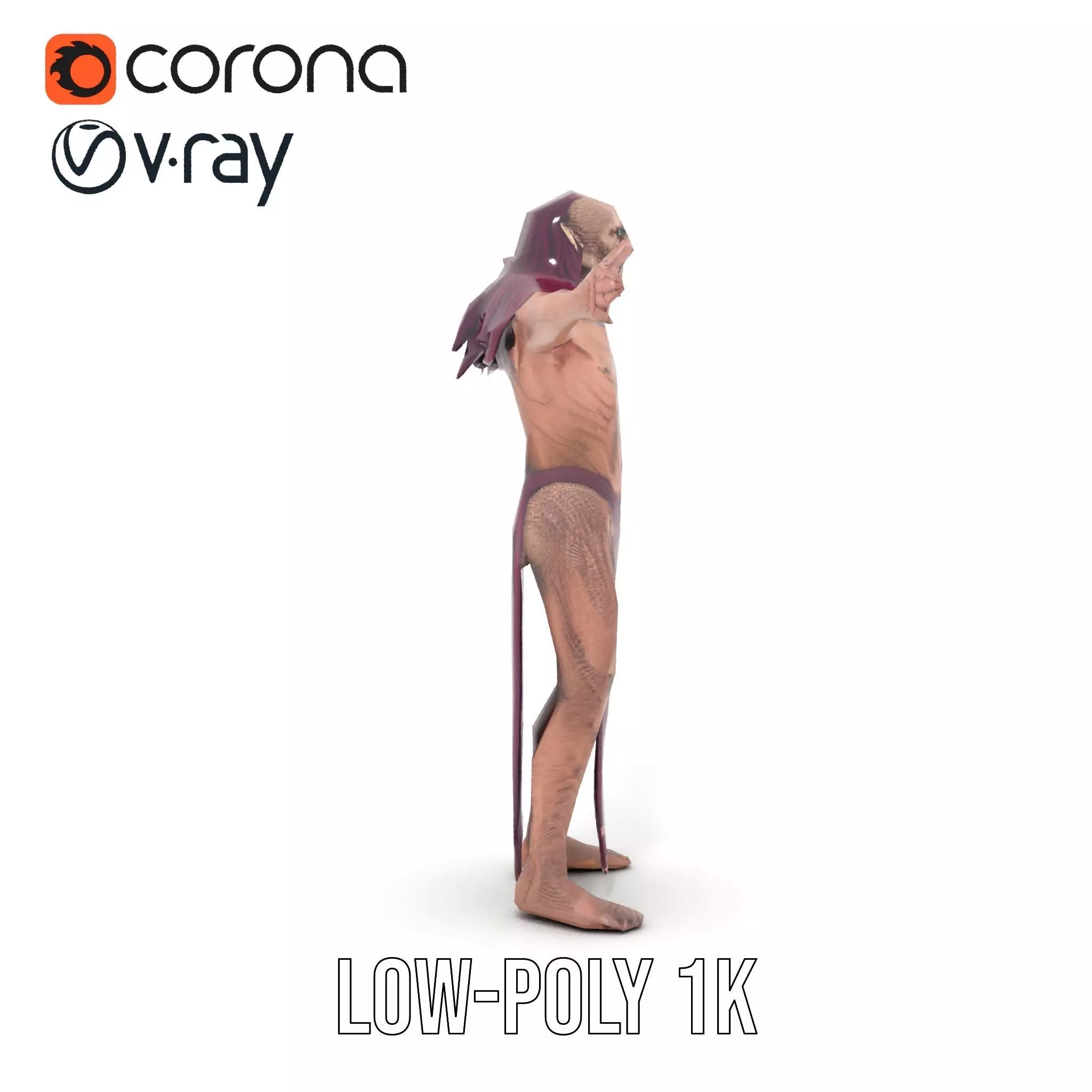 Ancient Undead Warrior Model Pack Low-poly 3D model_12