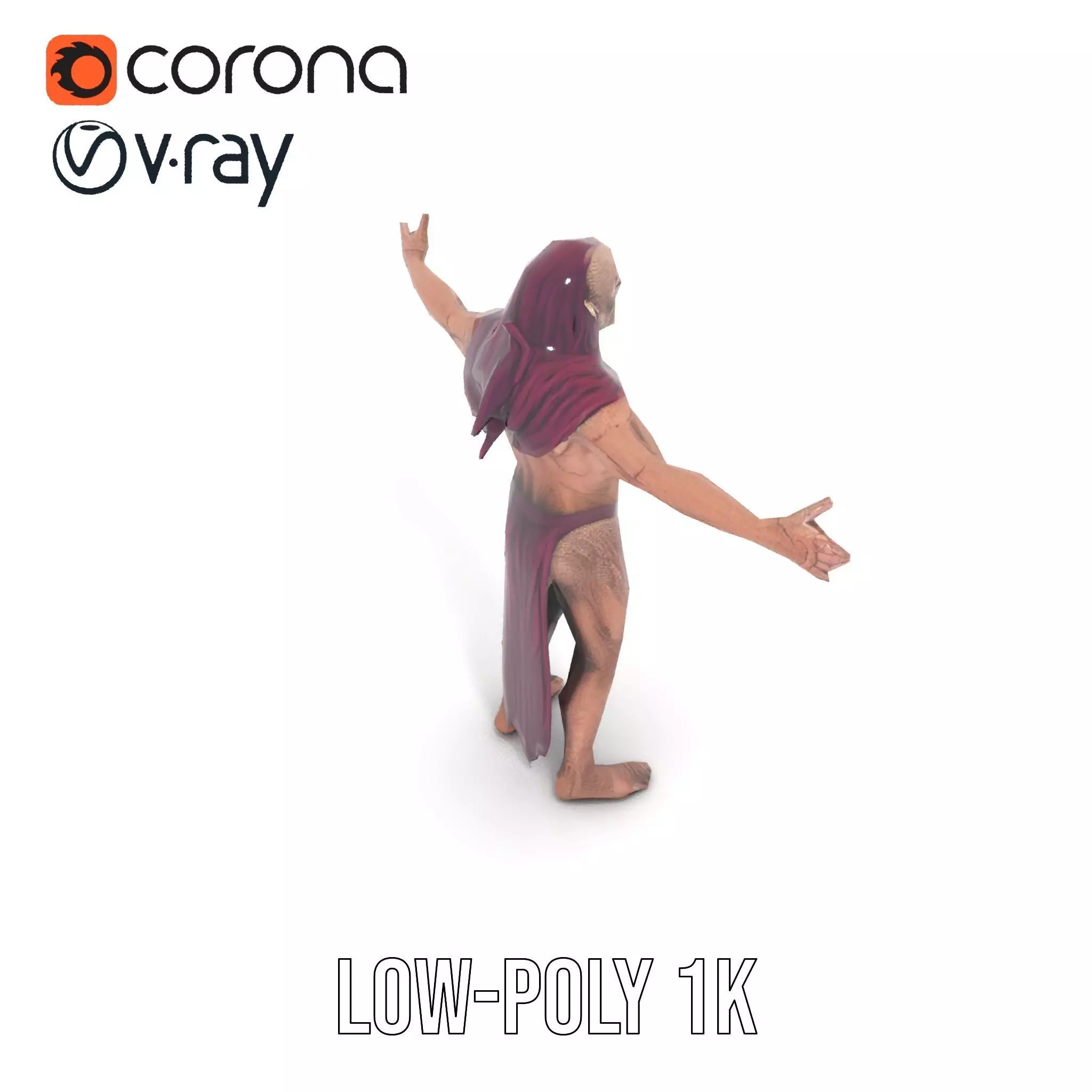 Ancient Undead Warrior Model Pack Low-poly 3D model_8