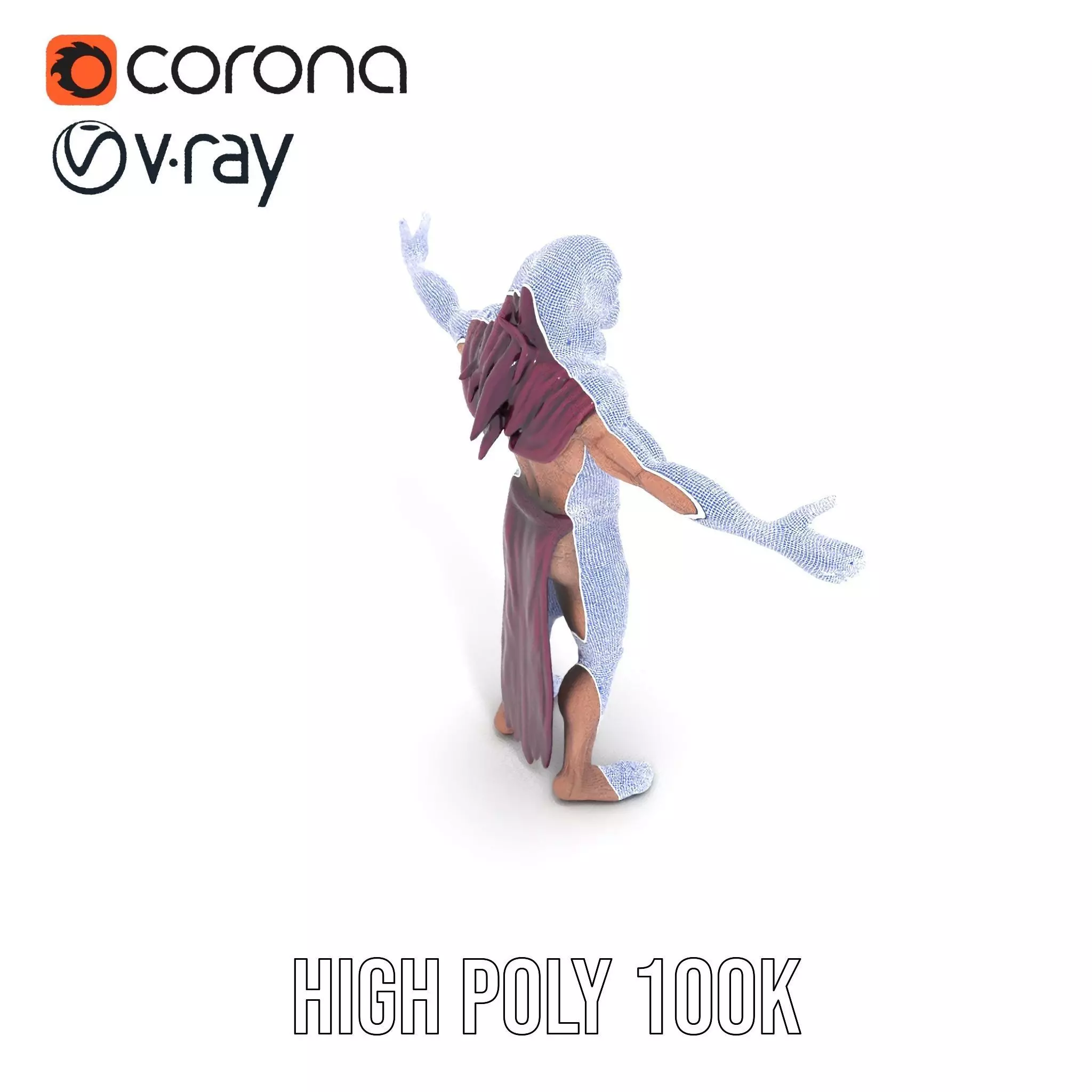 Ancient Undead Warrior Model Pack Low-poly 3D model_29