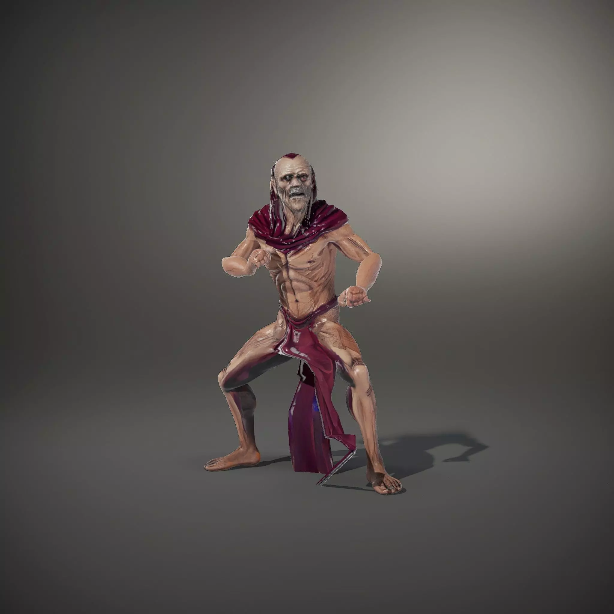 Ancient Undead Warrior Model Pack Low-poly 3D model_34