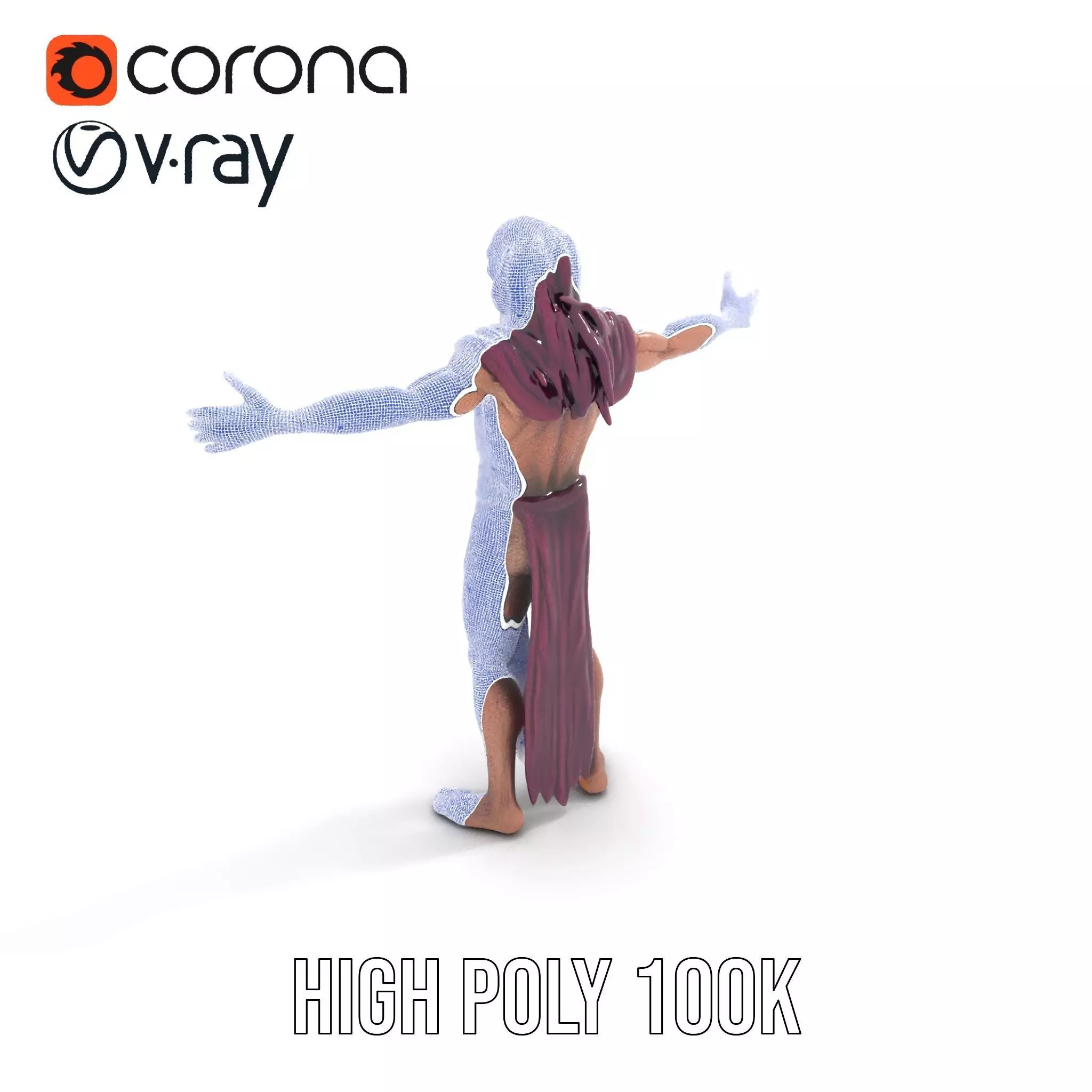 Ancient Undead Warrior Model Pack Low-poly 3D model_32