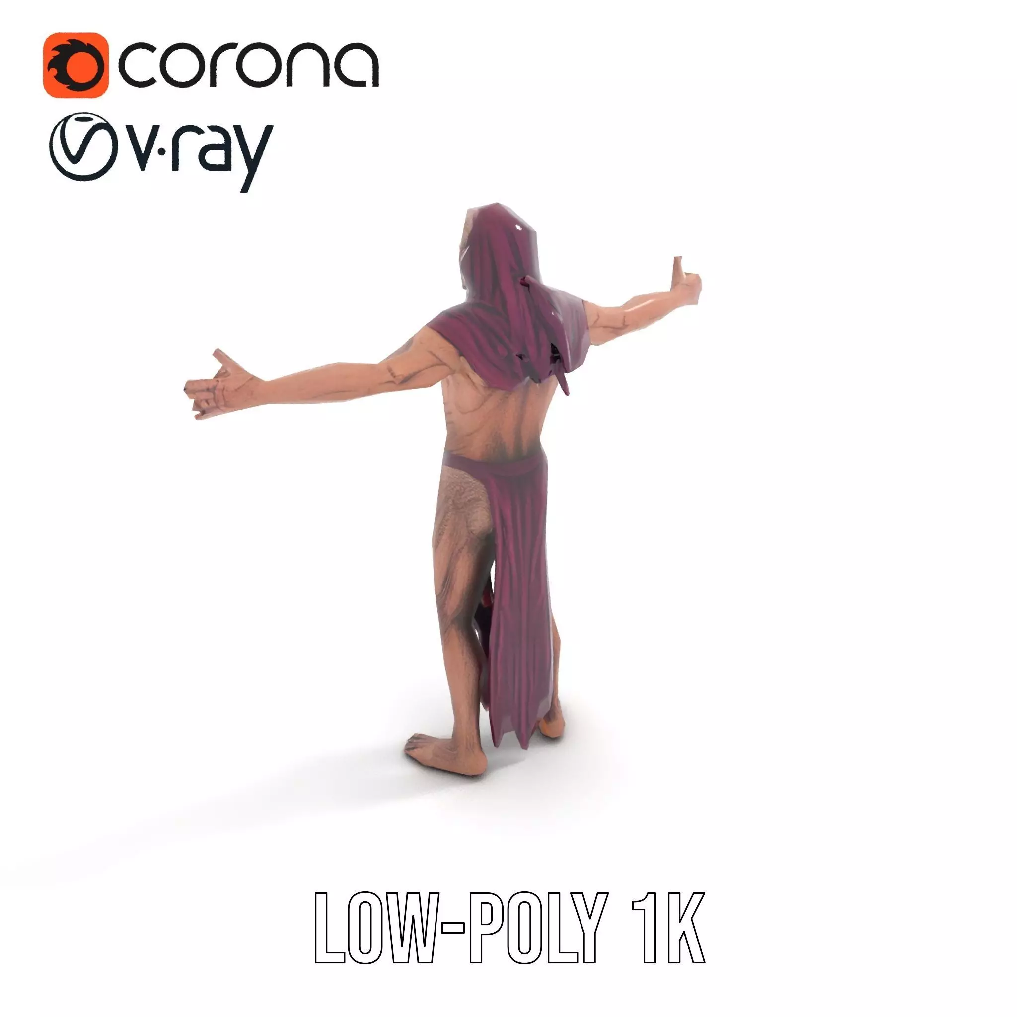 Ancient Undead Warrior Model Pack Low-poly 3D model_9