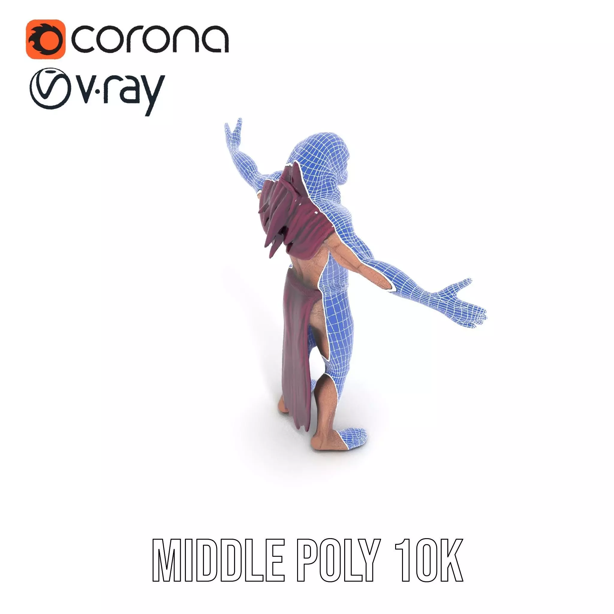 Ancient Undead Warrior Model Pack Low-poly 3D model_6