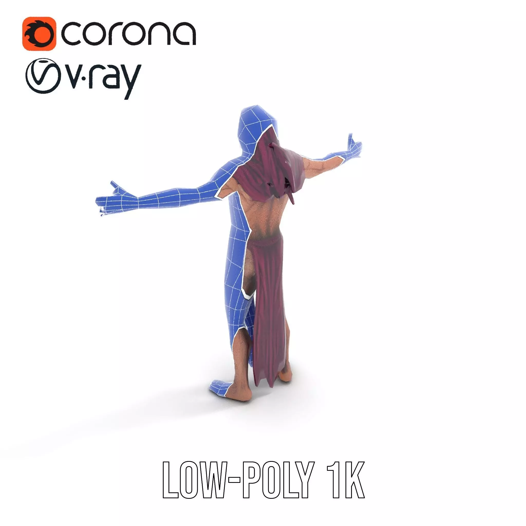 Ancient Undead Warrior Model Pack Low-poly 3D model_17