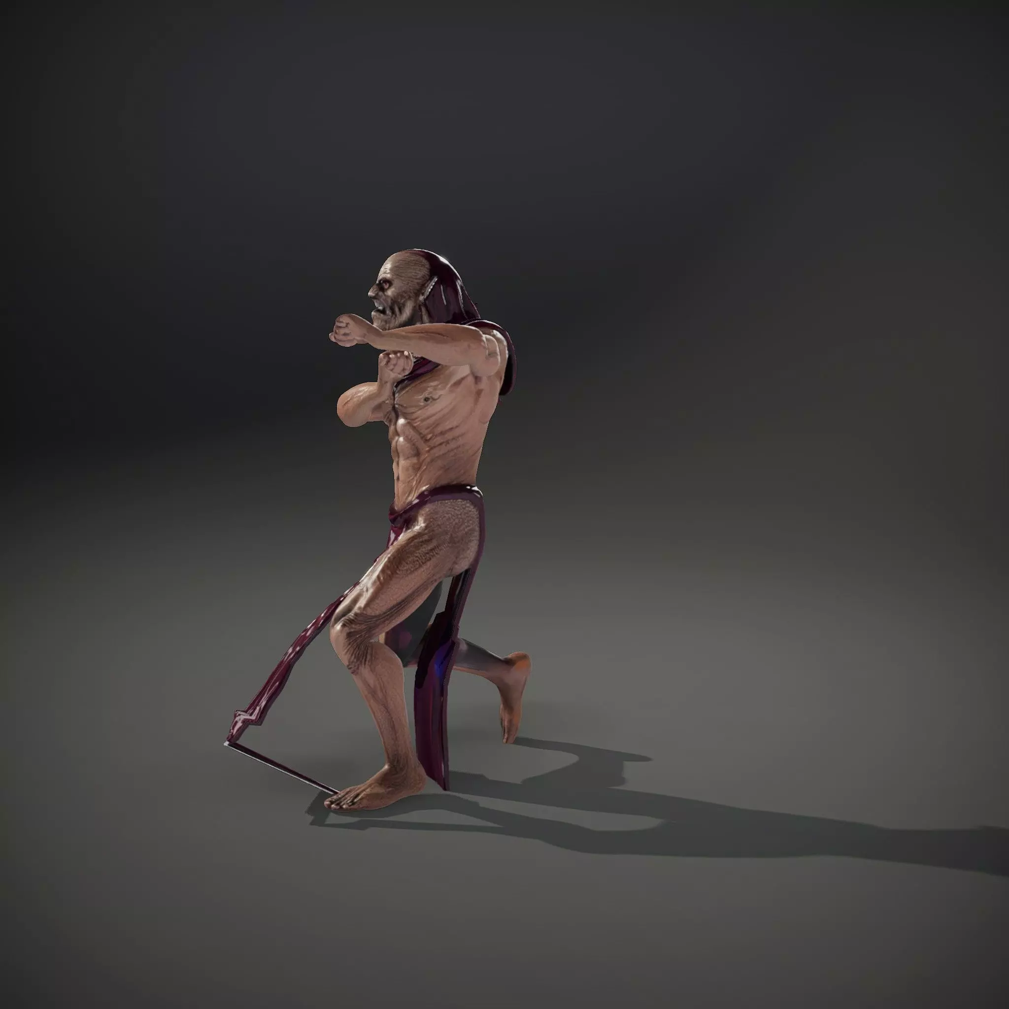 Ancient Undead Warrior Model Pack Low-poly 3D model_35