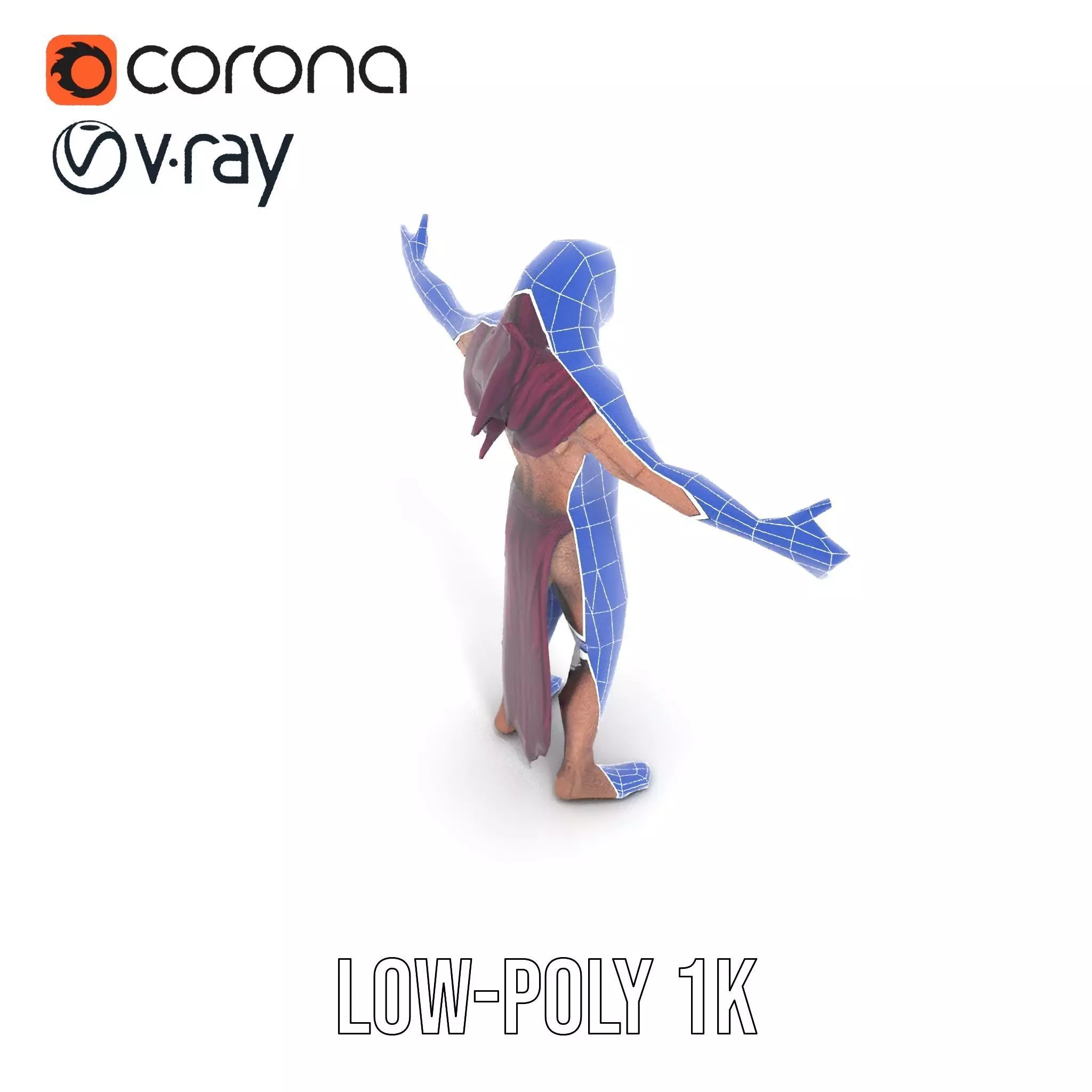 Ancient Undead Warrior Model Pack Low-poly 3D model_31