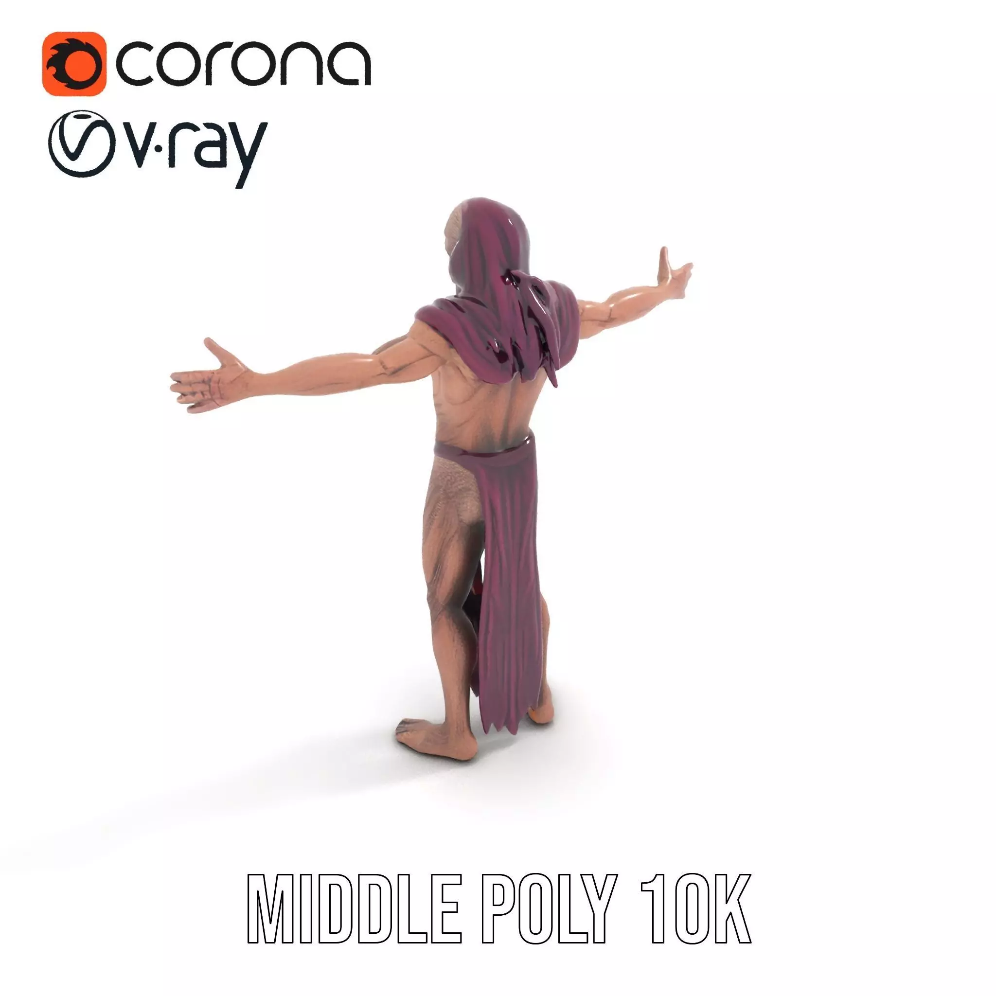 Ancient Undead Warrior Model Pack Low-poly 3D model_7