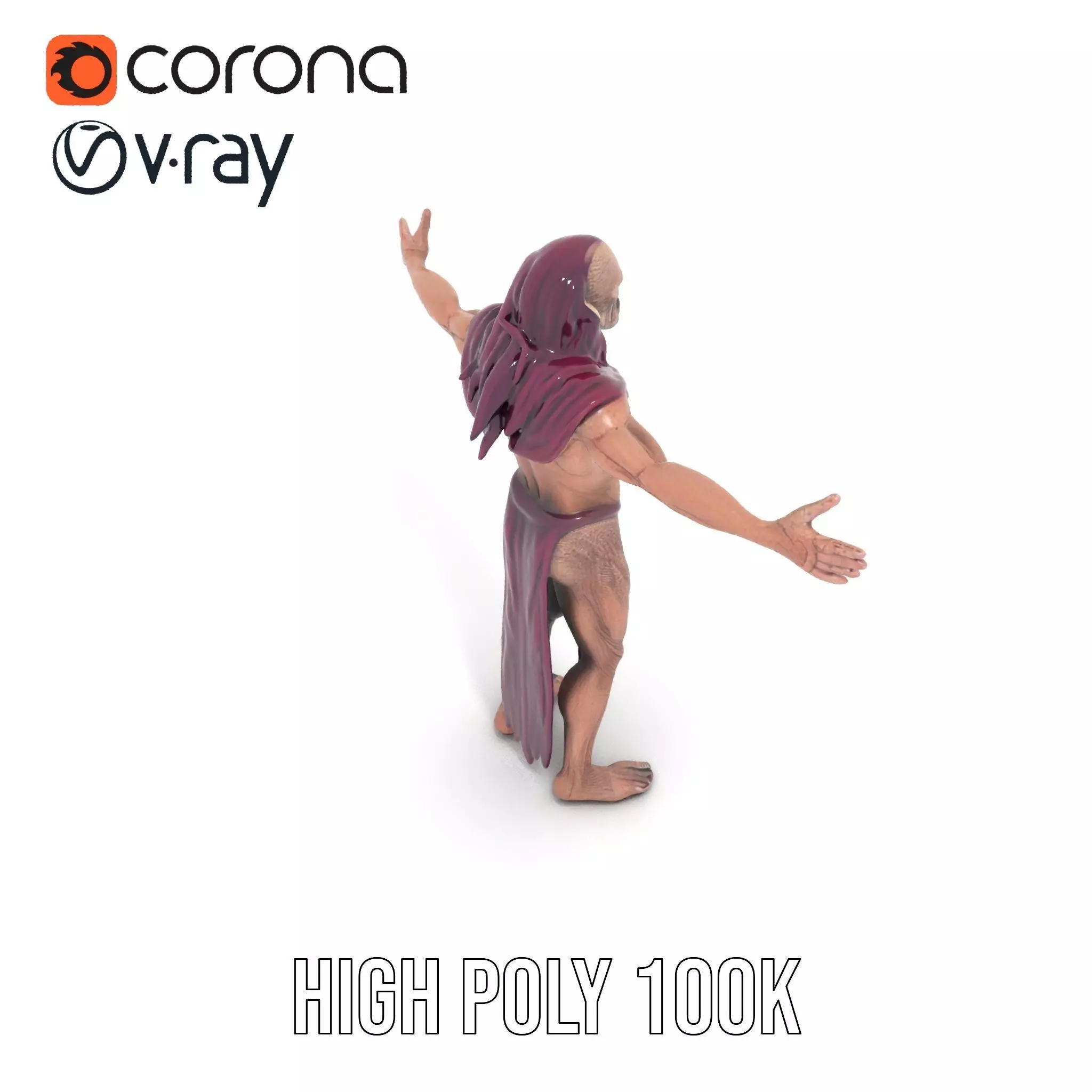 Ancient Undead Warrior Model Pack Low-poly 3D model_23