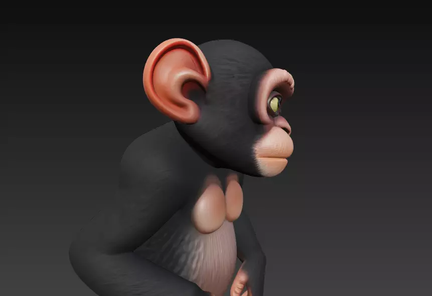 Monkey Full Body - Stylized 3D Character 3D print model_7