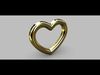 Heart Pendant 16 50mm 3D print model_1