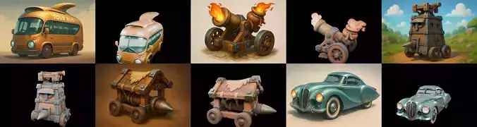 Siege Weapon bundle 9 pack 100 glb