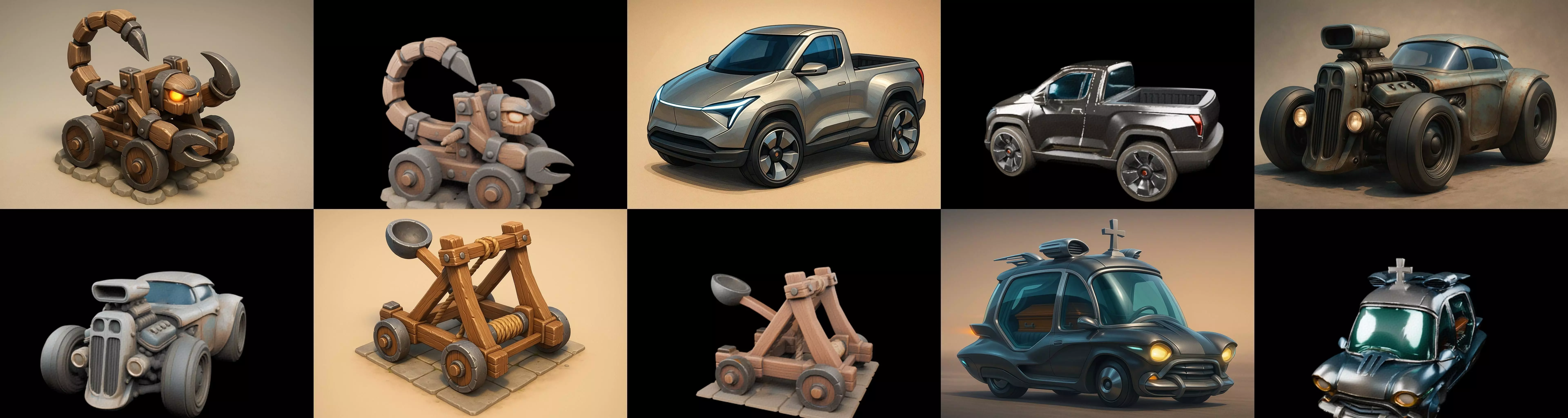 Siege Weapon bundle 8 pack 100 glb 3D model_17