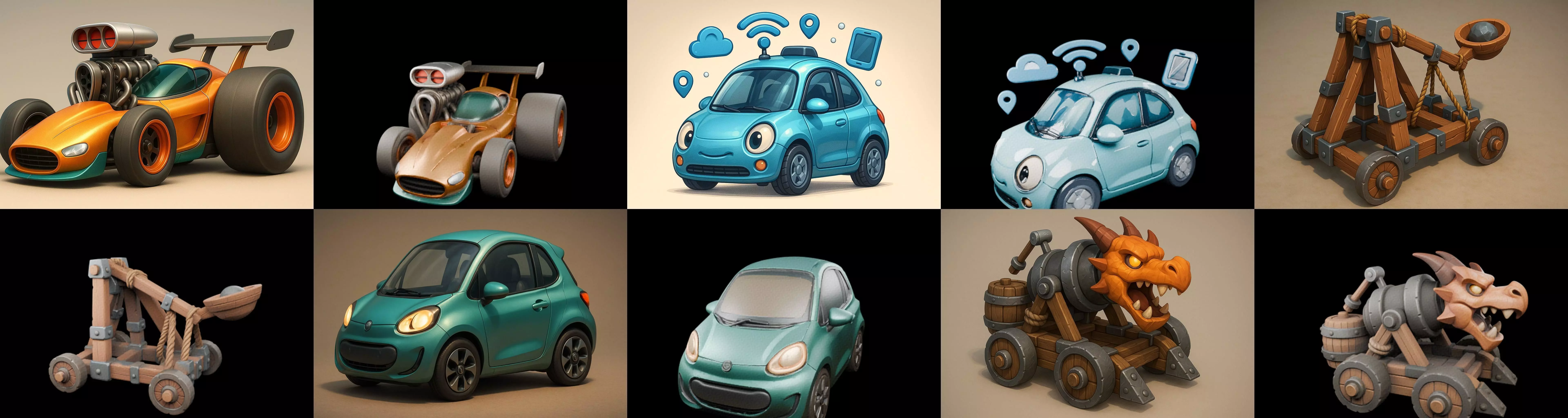 Siege Weapon bundle 8 pack 100 glb 3D model_9