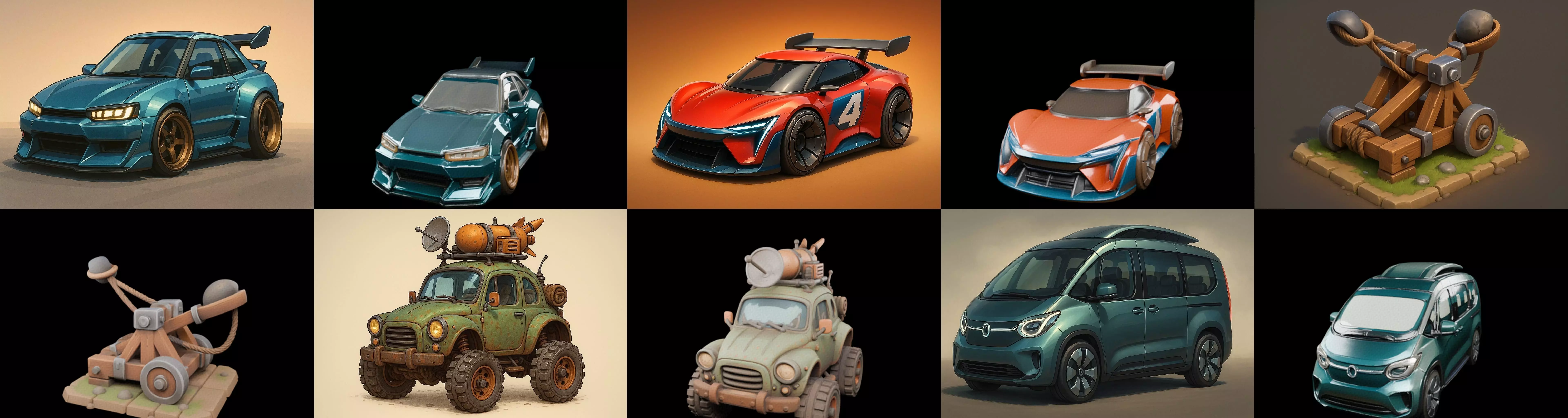 Siege Weapon bundle 8 pack 100 glb 3D model_4