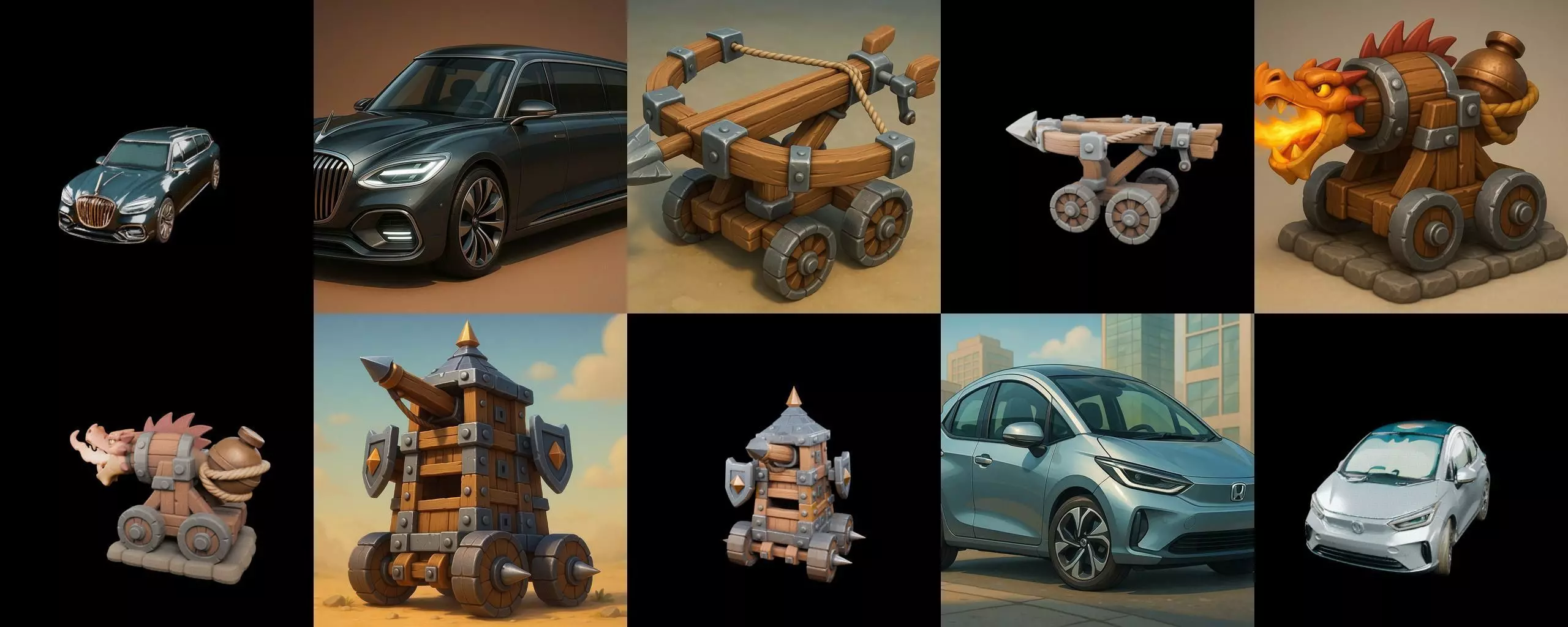 Siege Weapon bundle 8 pack 100 glb 3D model_19