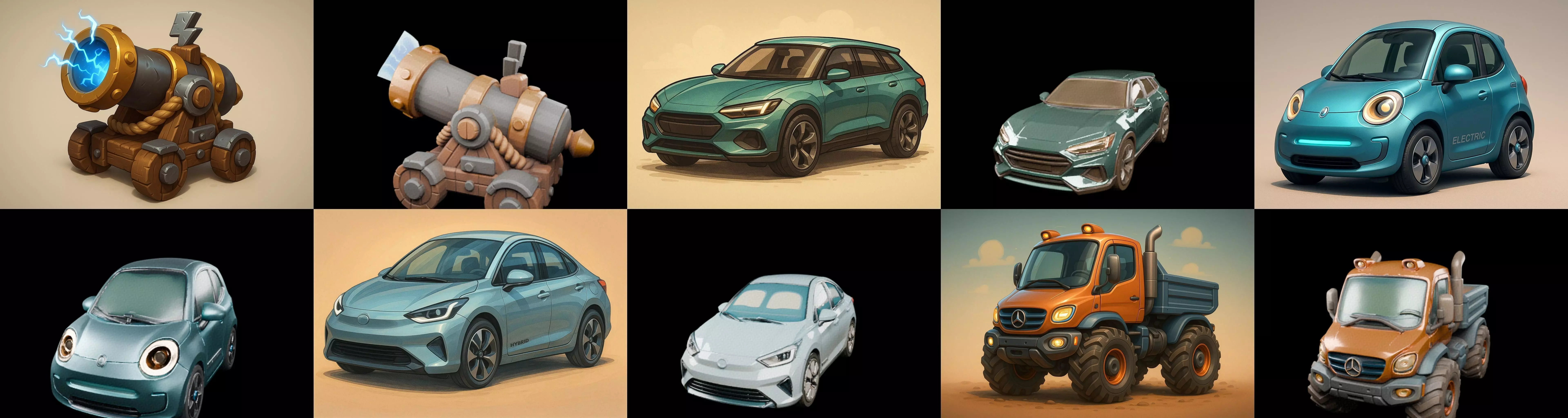 Siege Weapon bundle 8 pack 100 glb 3D model_16