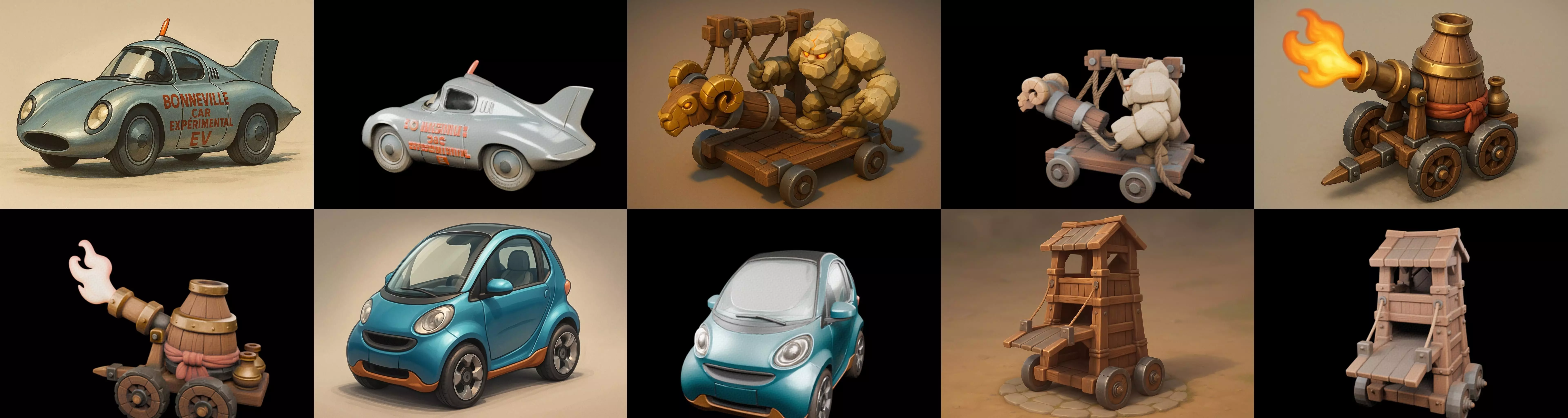 Siege Weapon bundle 8 pack 100 glb 3D model_3