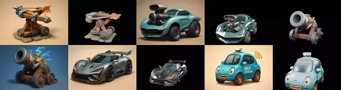 Siege Weapon bundle 7 pack 100 glb