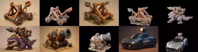 Siege Weapon bundle 6 pack 100 glb