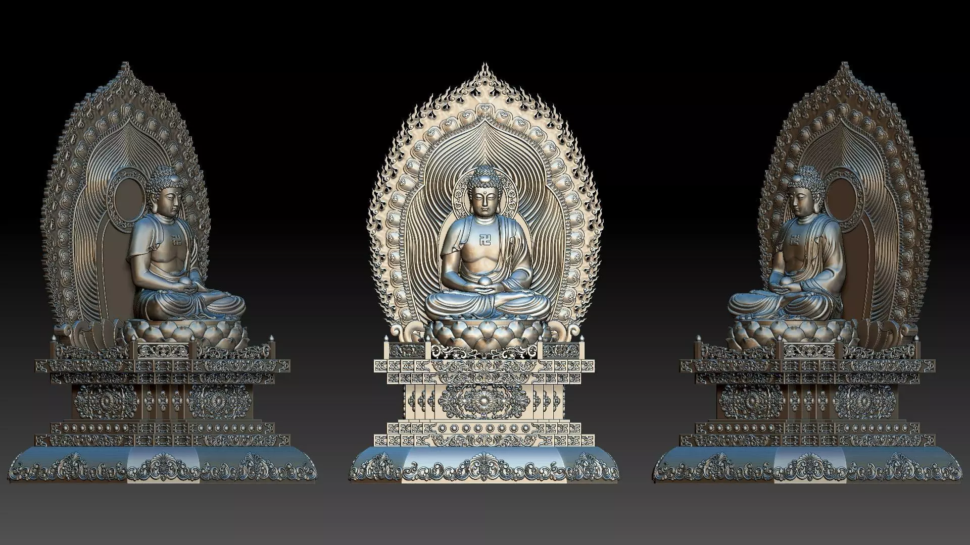 Amitabha Buddha 3D print model