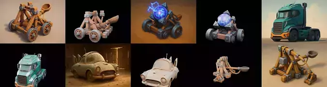 Siege Weapon bundle 37 pack 100 glb