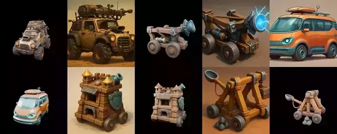 Siege Weapon bundle 29 pack 100 glb