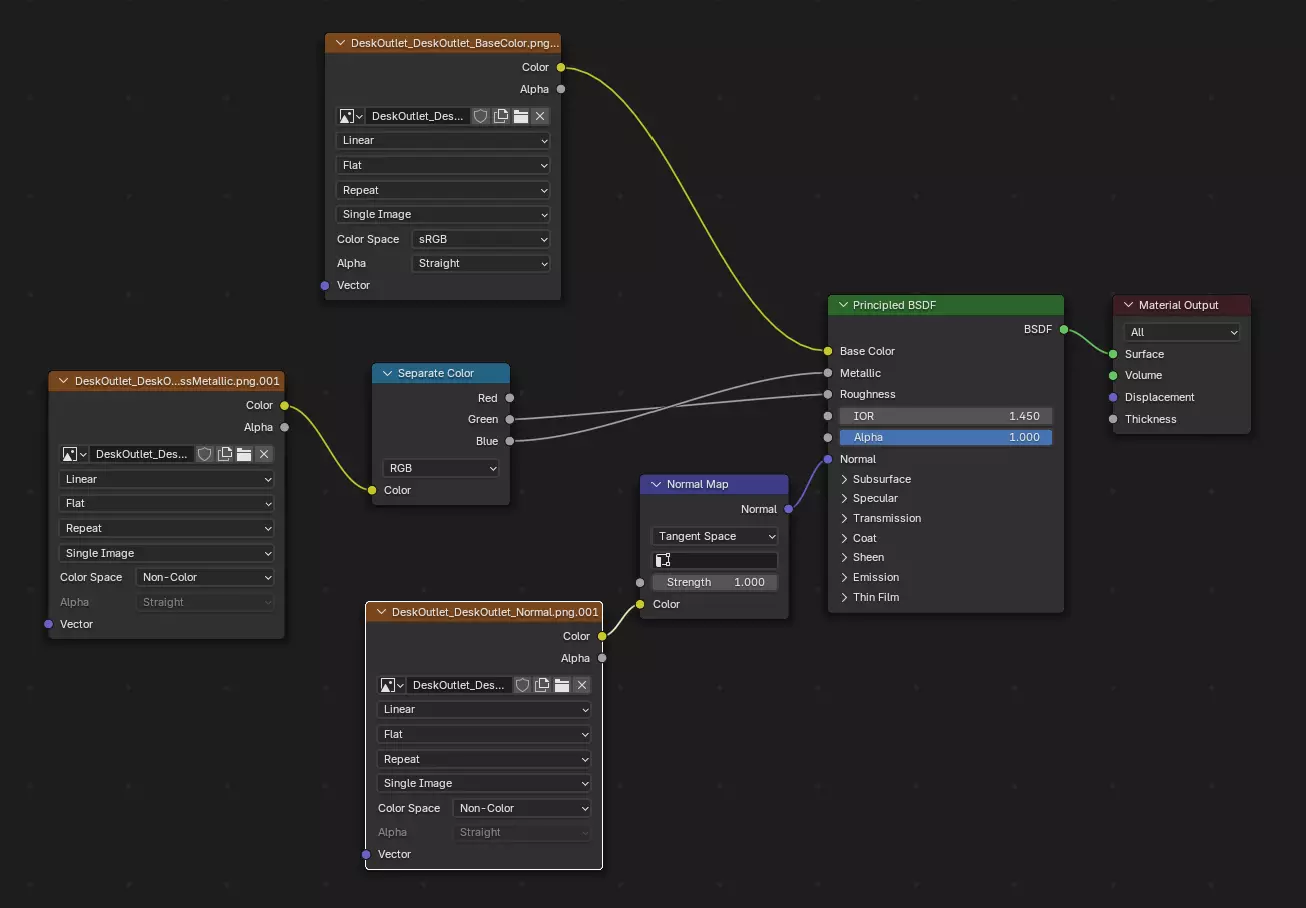 Desk Outlet Free low-poly 3D model_7