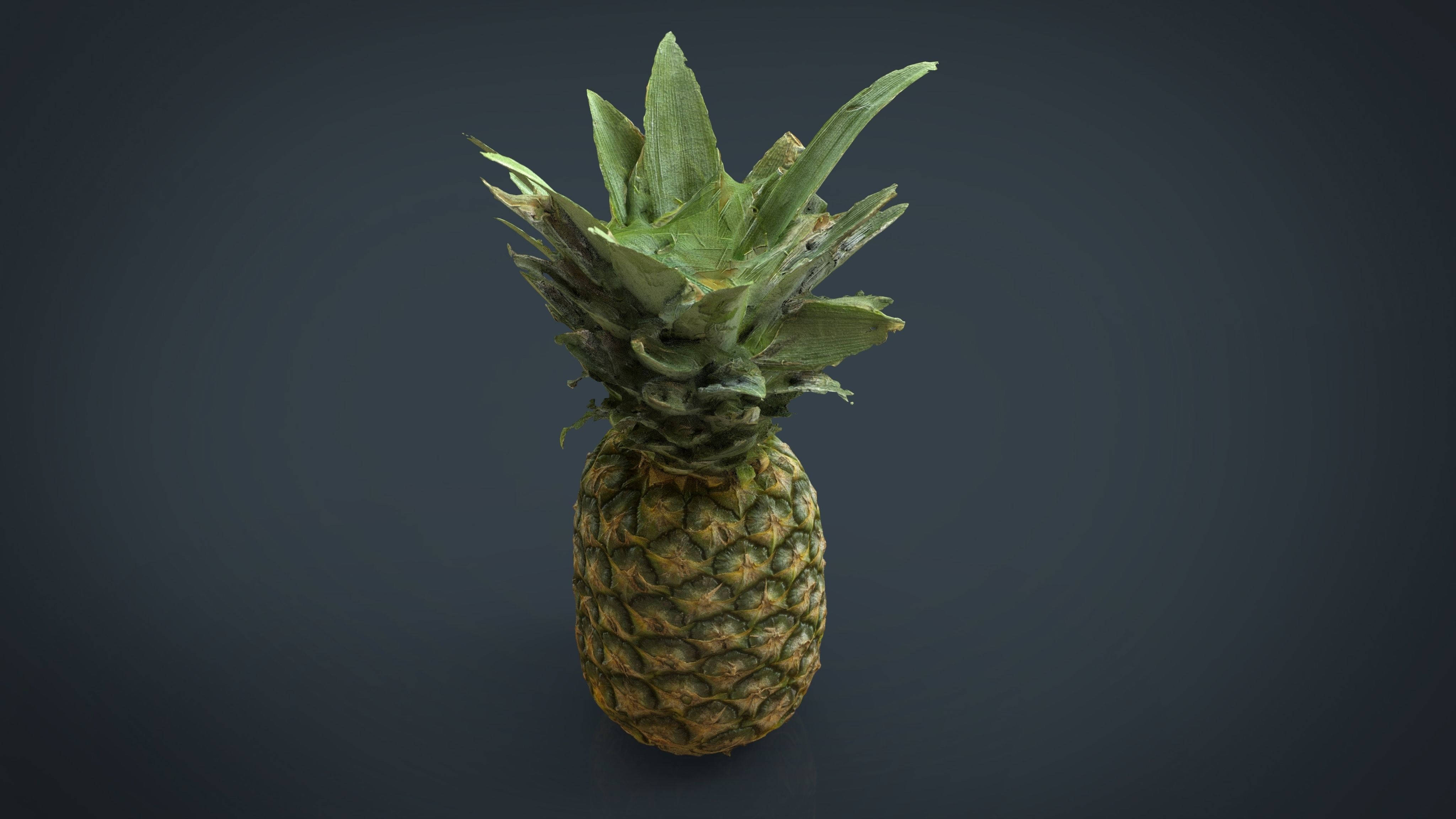 Ananas pineapple Low-poly 3D model_2