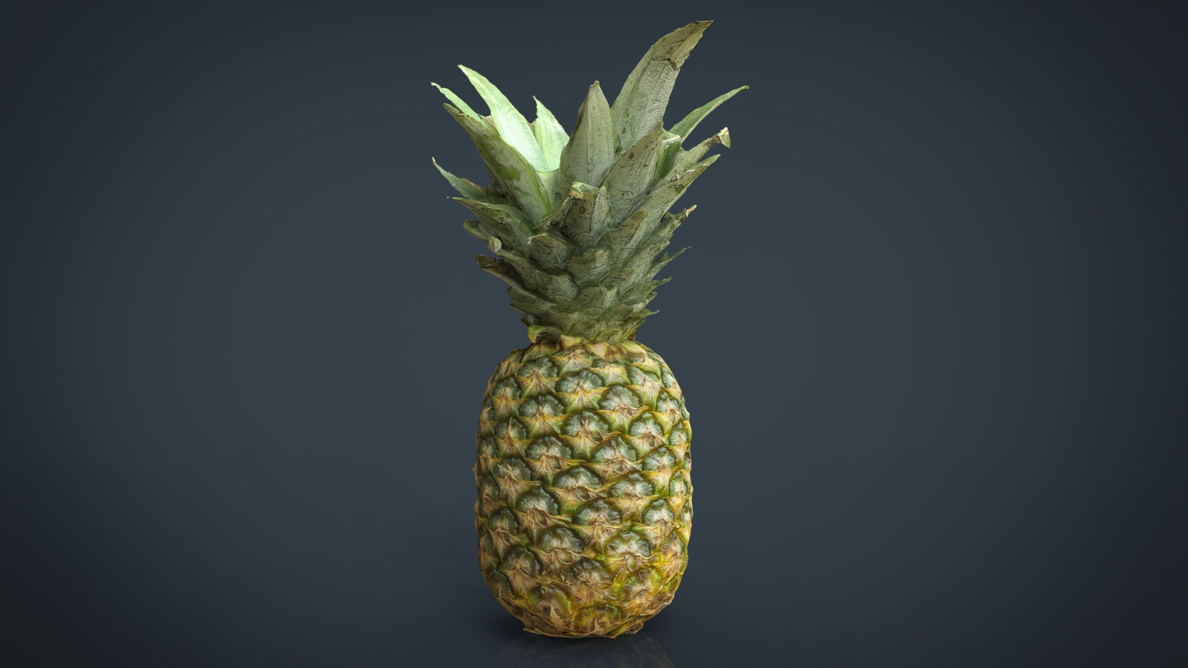 Ananas pineapple Low-poly 3D model_12