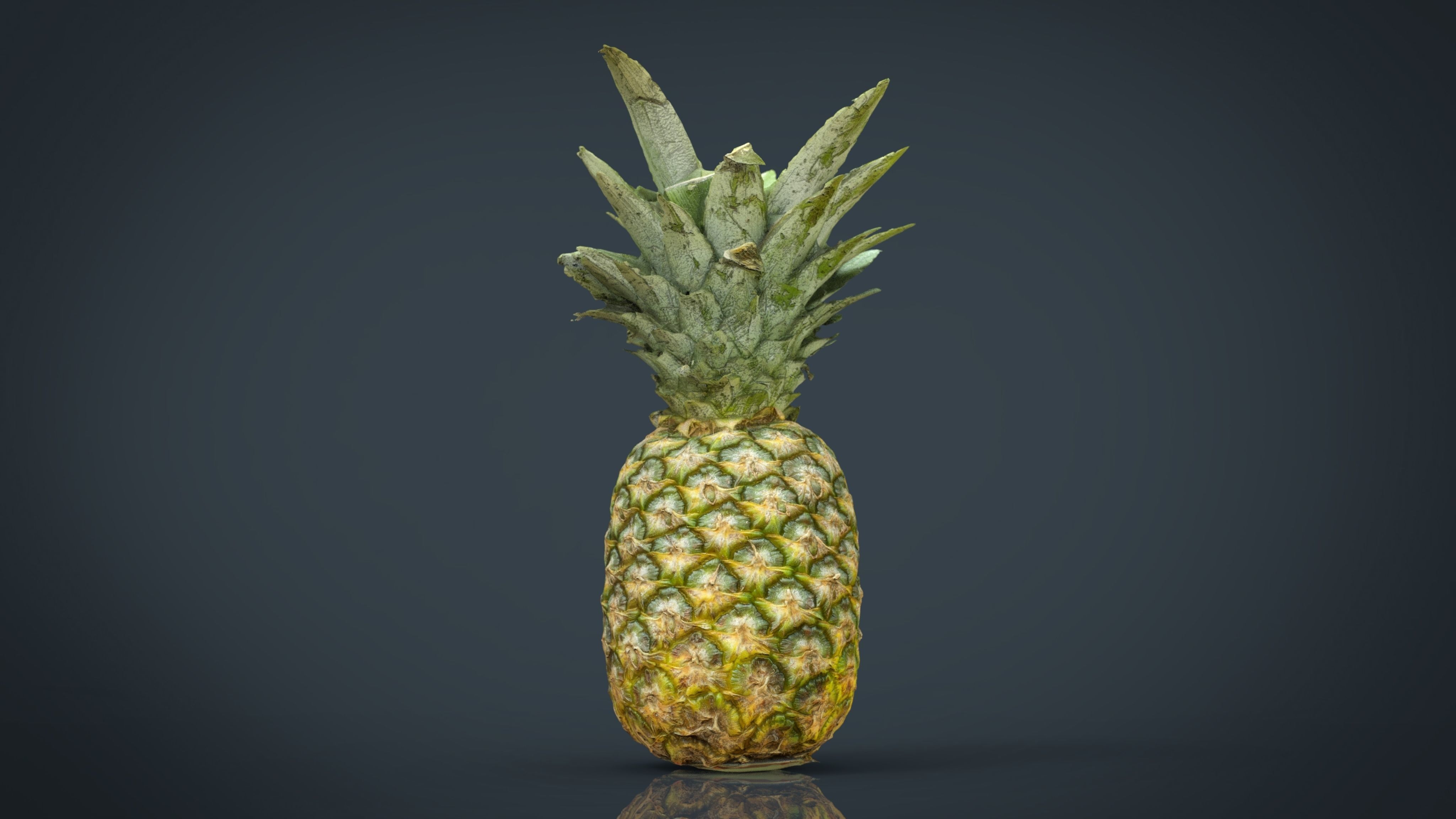 Ananas pineapple Low-poly 3D model_13