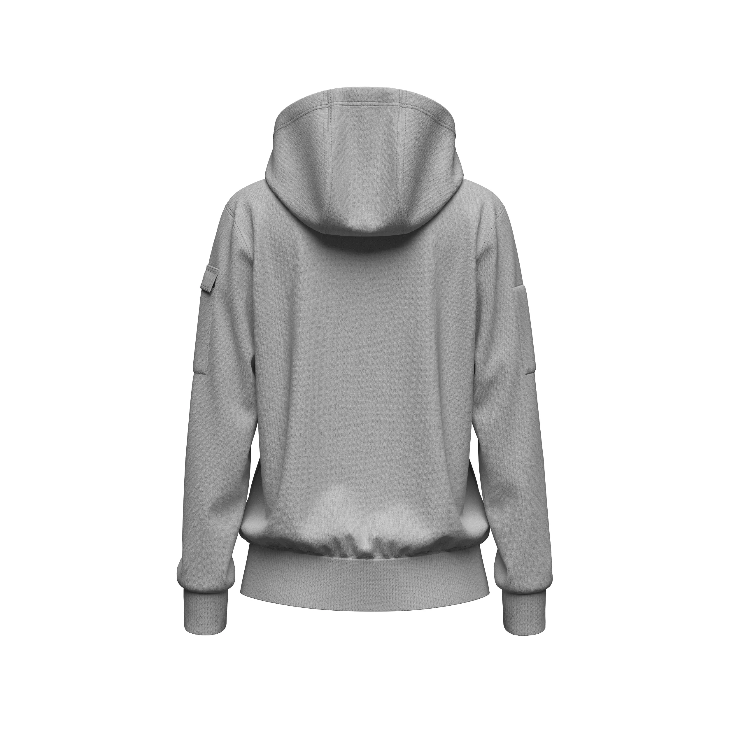 Women Front Zip Hoodie with Utility Pockets 3D model 3D model_5