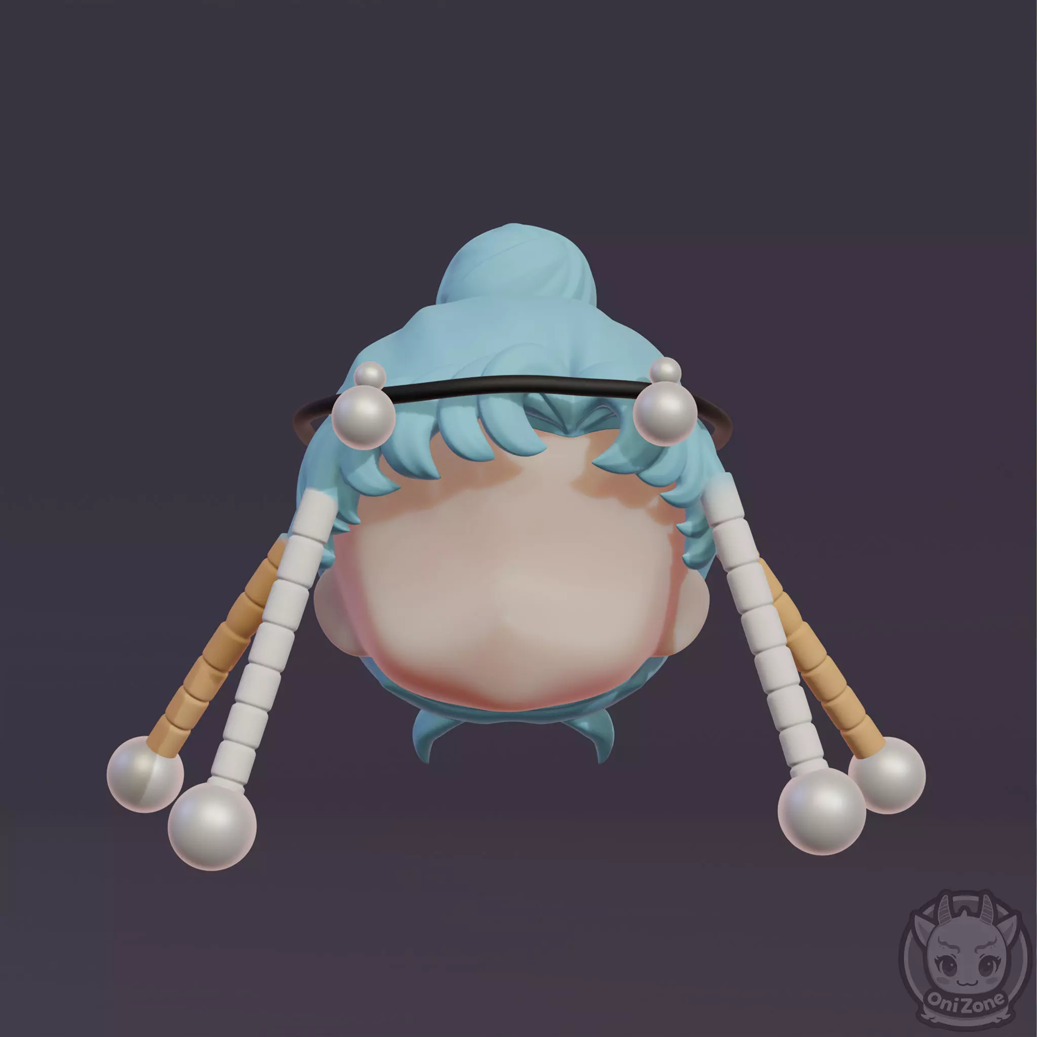 Sailor Pallas Custom Hair for Nendoroid Sailor Moon 3D print model_0