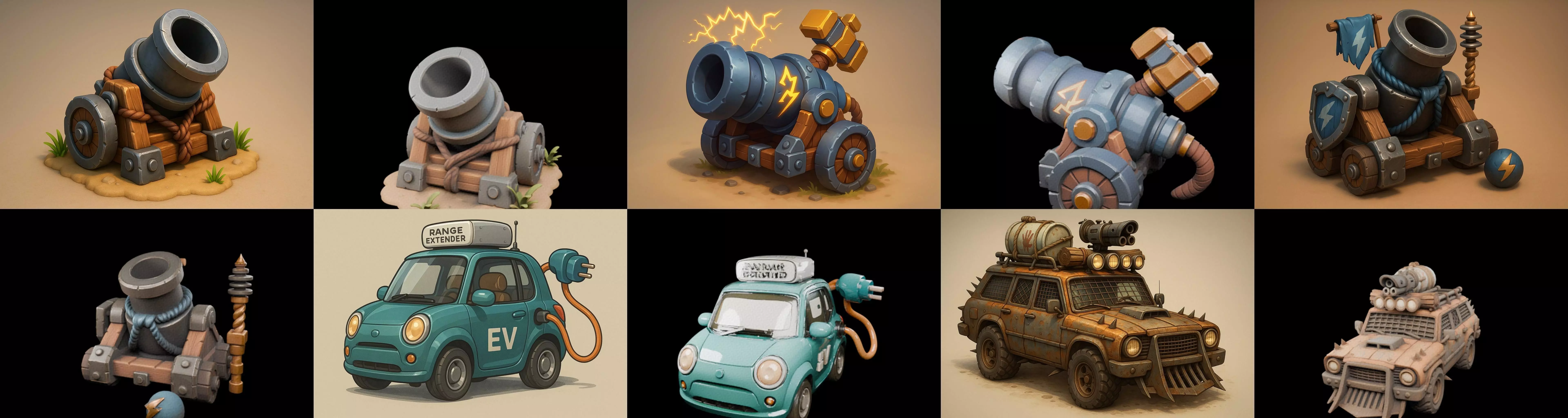 Siege Weapon bundle 22 pack 100 glb 3D model_19