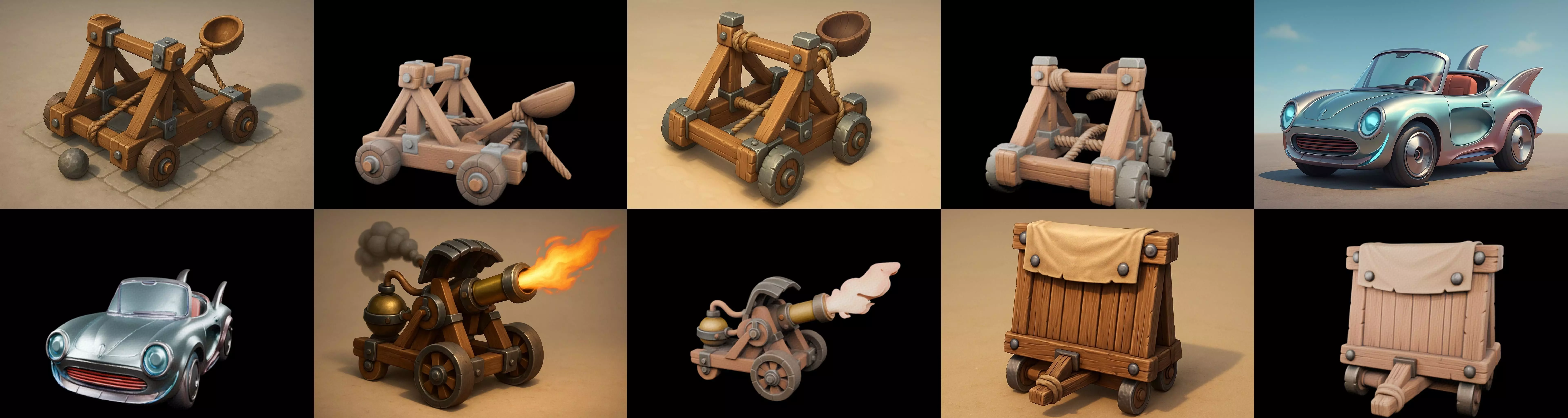 Siege Weapon bundle 22 pack 100 glb 3D model_4