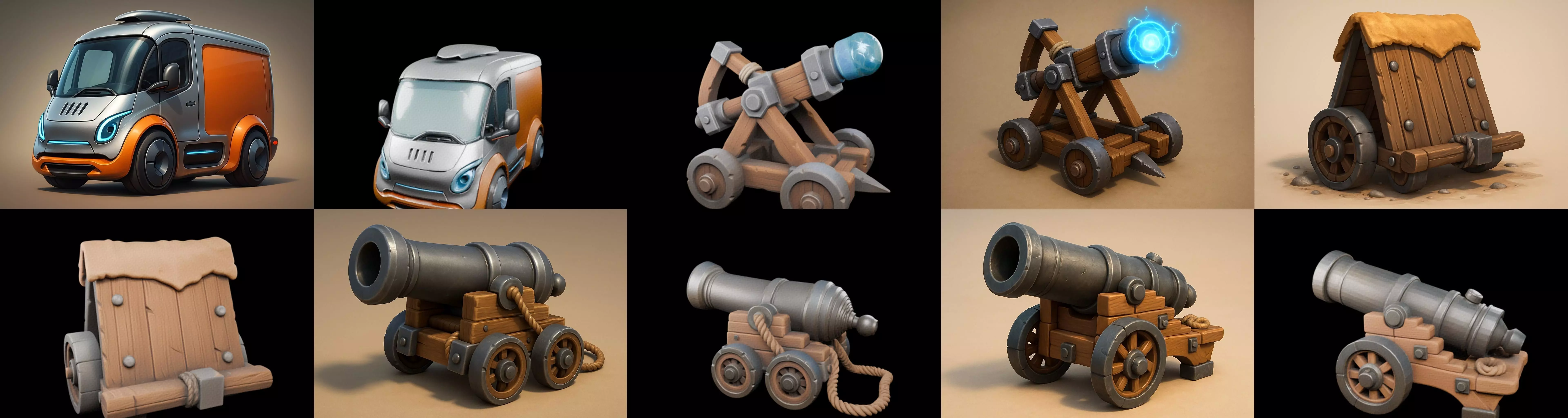 Siege Weapon bundle 22 pack 100 glb 3D model_13