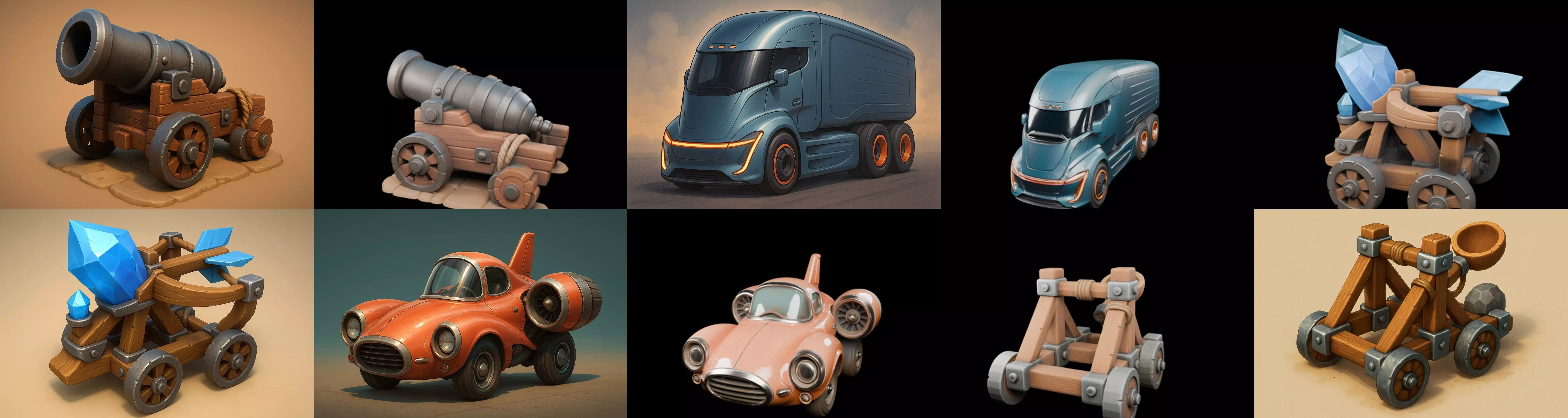 Siege Weapon bundle 22 pack 100 glb 3D model_10