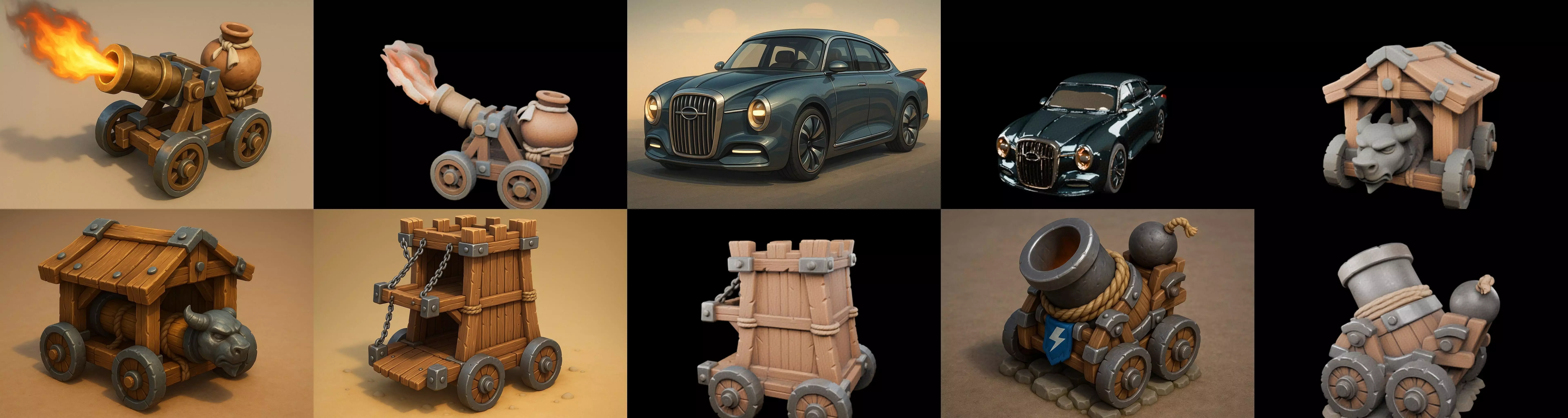 Siege Weapon bundle 22 pack 100 glb 3D model_2