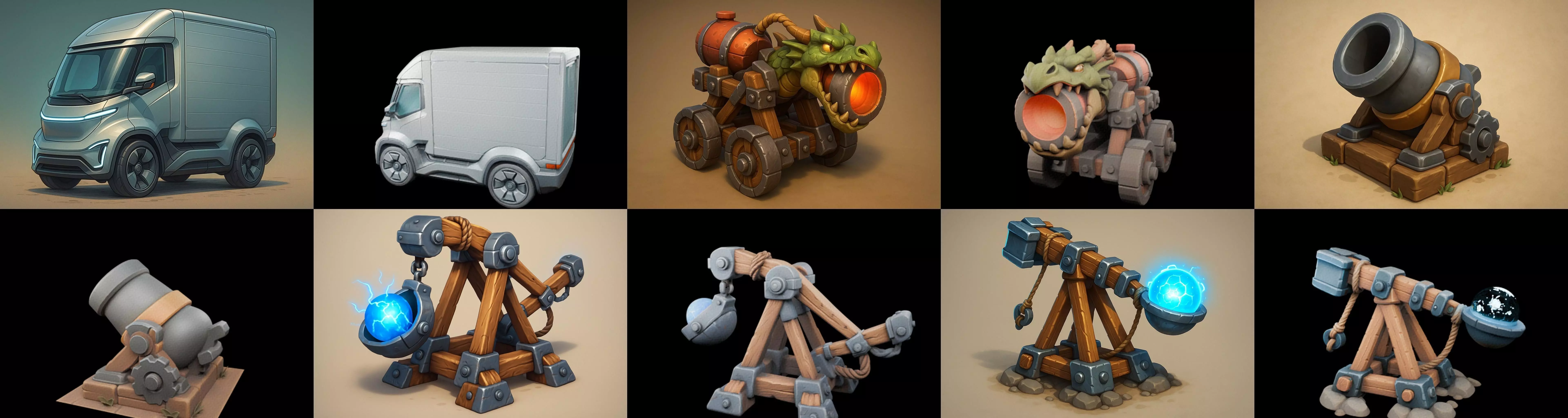 Siege Weapon bundle 22 pack 100 glb 3D model_1