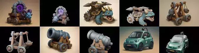 Siege Weapon bundle 22 pack 100 glb