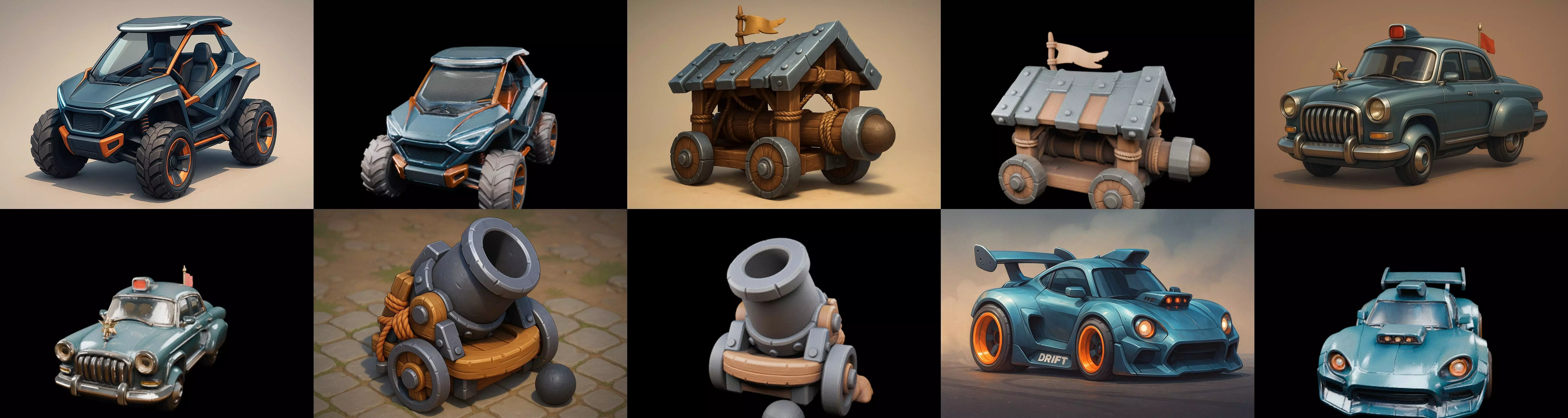 Siege Weapon bundle 22 pack 100 glb 3D model_9