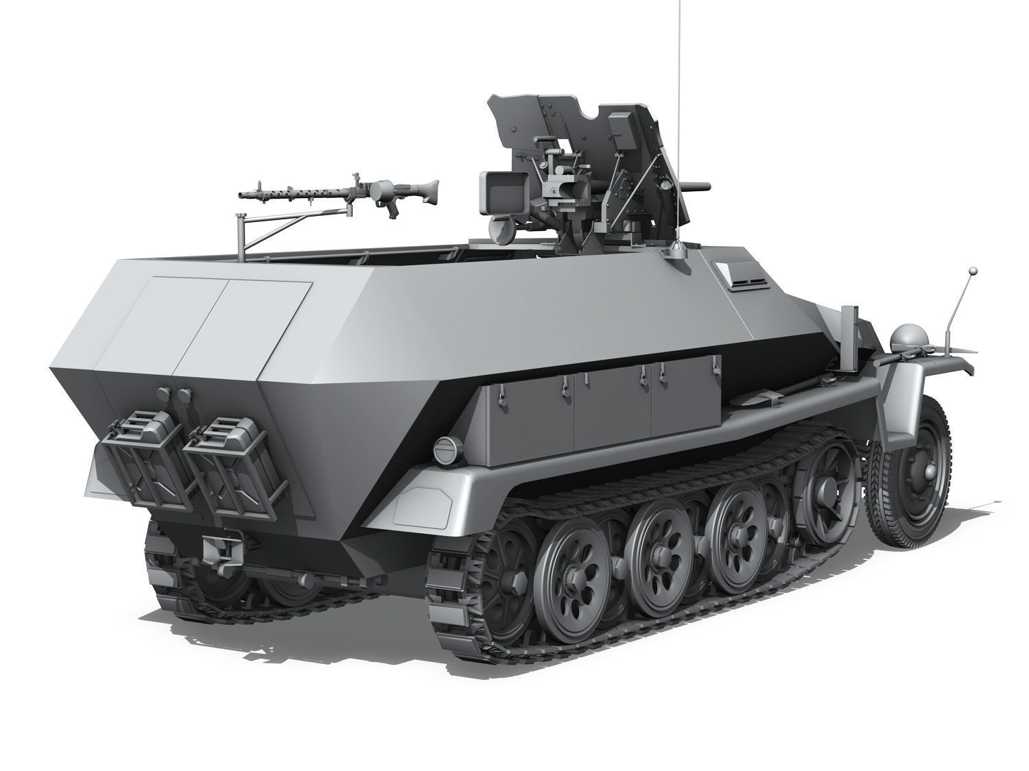 SDKFZ 251 10 - Ausf C - Hanomag Half-track 3D model_6