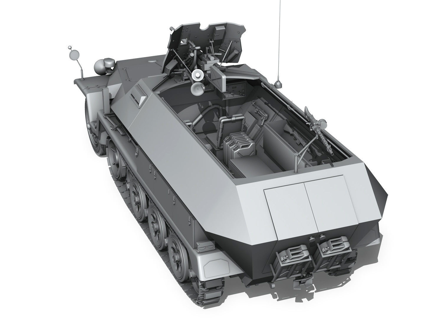 SDKFZ 251 10 - Ausf C - Hanomag Half-track 3D model_5