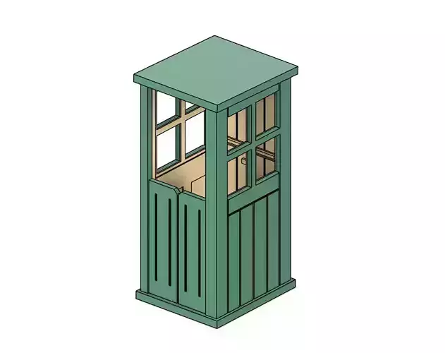 Model Railway Ticket Collectors Hut 3D print model