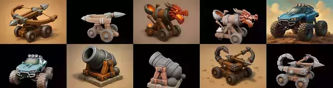 Siege Weapon bundle 2 pack 100 glb