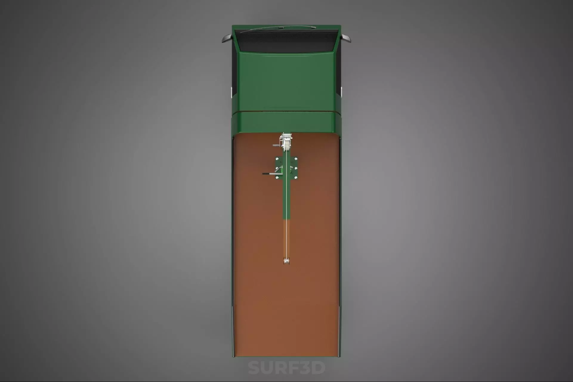 MILITARY ARMY FLATBED LIFTING CRANE HOOK TACTICAL RECOVERY TRUCK 3D model_24