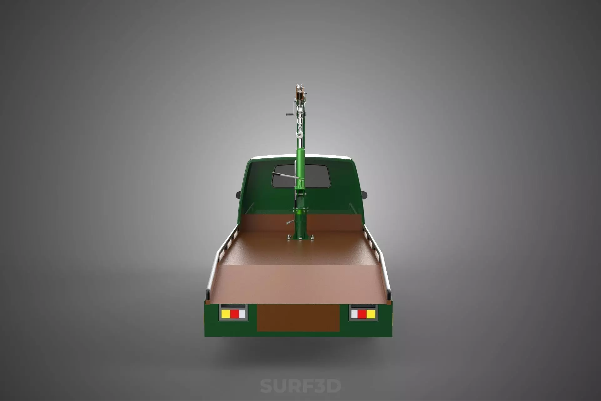 MILITARY ARMY FLATBED LIFTING CRANE HOOK TACTICAL RECOVERY TRUCK 3D model_9